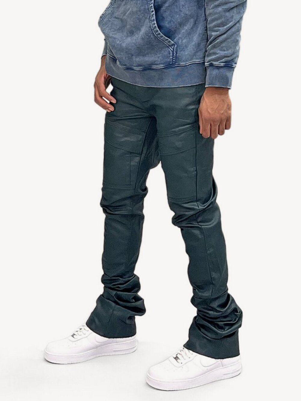 Si Tu Veux Gordon Stacked Pants Hunter Green
